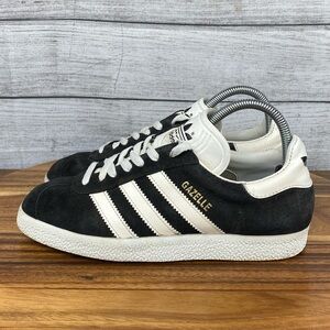 Vintage 1993 Adidas Gazelle Black Suede White Sneaker 032622 Men’s 6.5 Women’s 8